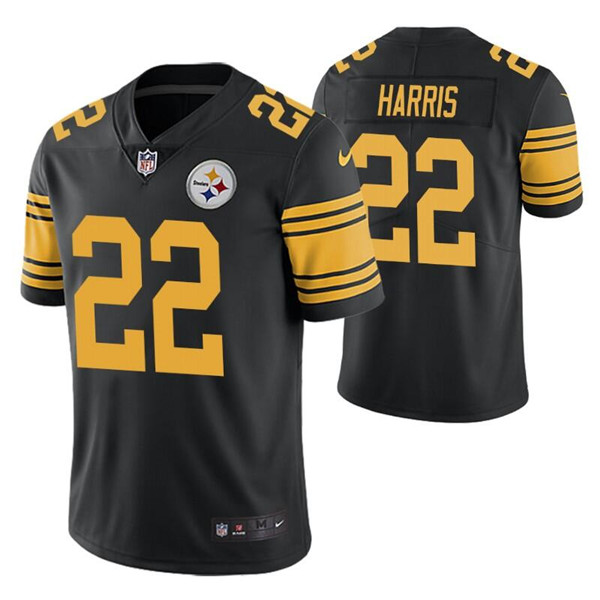 Men's Pittsburgh Steelers #22 Najee Harris 2021 Black NFL Vapor Untouchable Limited Stitched Jersey Men's Pittsburgh Steelers #22 Najee Harris 2021 Black NFL Vapor Untouchable Limited Stitched Jersey